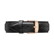 Daniel Wellington Classic Sheffield Black Dial Black Leather Strap Watch For Men - DW00100127