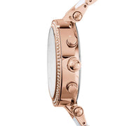 Michael Kors Parker White Dial Two Tone Steel Strap Watch for Women - MK5774