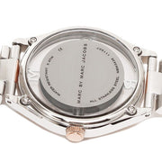 Marc Jacobs Tether Transparent White Dial Two Tone Steel Strap Watch for Women - MBM3436