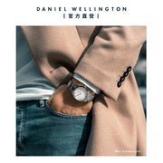 Daniel Wellington Iconic Link White Dial Silver Steel Strap Watch for Women - DW00100203