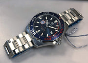 Tag Heuer Aquaracer Henrik Lundqvist Special Edition Blue Dial Silver Steel Strap Watch for Men - WAY101J.BA0746