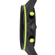 Marc Jacobs Rock Chronograph Black Dial Black Steel Strap Watch for Men - MBM5026