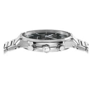 Salvatore Ferragamo Sapphire Chrono Black Dial Silver Steel Strap Watch for Men - SFME00321