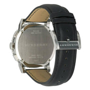 Burberry The City Black Dial Black Leather Strap Watch for Men - BU9382