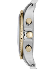 Marc Jacobs Henry Chronograph Silver Dial Two Tone Steel Strap Watch for Women - MBM3197