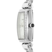 Emporio Armani Gianni T-Bar Quartz White Dial Silver Steel Strap Watch For Women - AR11405