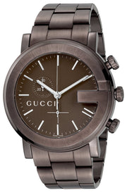 Gucci G Chrono Brown Dial Brown Steel Strap Watch For Men - YA101341