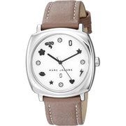 Marc Jacobs Mandy Silver Dial Brown Leather Strap Watch for Women - MJ1563