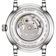 Tissot Carson Premium Automatic Lady Silver Dial Black Leather Strap Watch for Women - T122.207.16.033.00