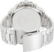 Diesel Mega Chief Chronograph White Dial Silver Steel Strap Watch For Men - DZ4477