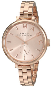 Marc Jacobs Sally Rose Gold Dial Rose Gold Steel Strap Watch for Women - MBM3364