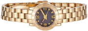 Marc Jacobs Amy Mother of Pearl Black Dial Gold Steel Strap Watch for Women - MBM3275