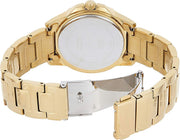 Guess Sassy Analog Quartz Gold Dial Gold Steel Strap Watch For Women - W0705L2