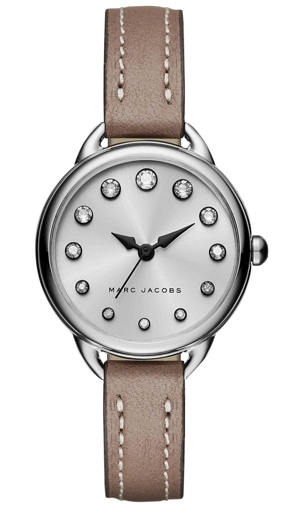 Marc Jacobs Betty White Dial Brown Leather Strap Watch for Women - MJ1480