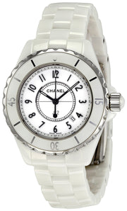 Chanel J12 Ceramic White Dial White Steel Strap Watch for Women - J12 H0968