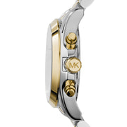 Michael Kors Bradshaw Blue Dial Two Tone Steel Strap Watch for Women - MK5976