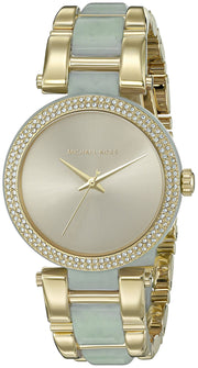 Michael Kors Delray Rose Gold Dial Two Tone Steel Strap Watch for Women - MK4317
