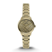 Burberry The Classic Champagne Gold Dial Gold Steel Strap Watch for Women - BU10109