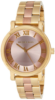 Michael Kors Norie Gold Dial Two Tone Steel Strap Watch for Women - MK3586