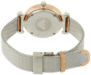 Emporio Armani Retro Mother of Pearl Dial Silver Mesh Bracelet Watch For Women - AR2067
