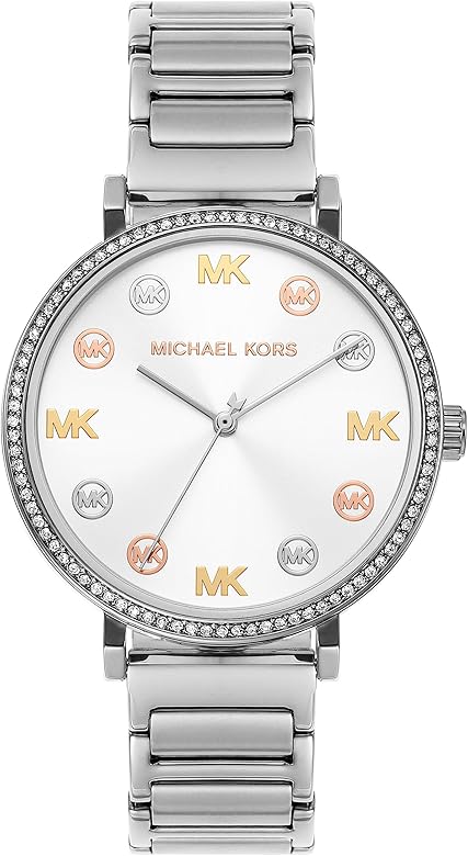 Michael Kors Addyson Quartz Silver Dial Silver Steel Strap Watch for Women - MK7417