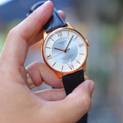 Tissot Chemin Des Tourelles Powermatic 80 Cosc Silver Dial Brown Leather Strap Watch For Men - T099.408.36.038.00