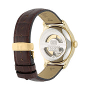Tissot Le Locle Automatic Gold Dial Brown Leather Strap Watch For Men - T41.5.413.73
