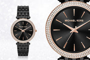 Michael Kors Darci Black Dial Black Steel Strap Watch for Women - MK3407