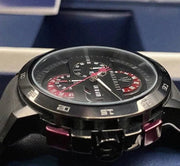 Maserati Ingegno Chronograph Black Dial Black Leather Strap Watch For Men - R8871619003