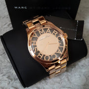 Marc Jacobs Henry Rose Gold Dial Rose Gold Steel Strap Watch for Women - MBM3207