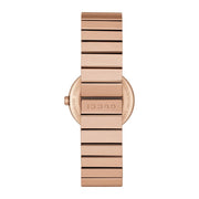 Gucci G Interlocking Mother of Pearl Dial Rose Gold Steel Strap Watch For Women - YA133515
