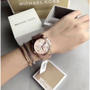 Michael Kors Cooper Rose Gold Rose Gold Steel Strap Watch for Women - MK6275