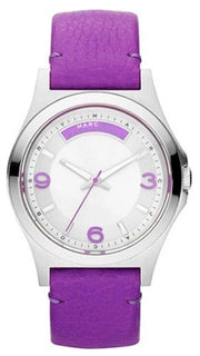 Marc Jacobs Baby Dave Silver Dial Purple Leather Strap Watch for Women - MBM1262
