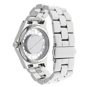 Marc Jacobs Henry Transparent Silver Dial Silver Steel Strap Watch for Women - MBM3205