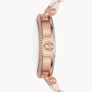 Michael Kors Parker White Dial Two Tone Steel Strap Watch for Women - MK6365