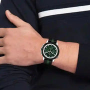 Tommy Hilfiger Troy Chronograph Green Dial Two Tone Nylon Strap Watch For Men - 1792107
