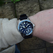 Seiko Prospex Analogue Automatic Diver Blue Dial Black Rubber Strap Watch For Men - SPB053J1