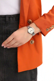 Emporio Armani Arianna Analog White Dial Silver Steel Strap Watch For Women - AR11195