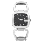 Gucci G Gucci Black Dial Silver Steel Strap Watch For Women - YA125407
