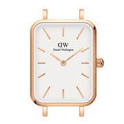 Daniel Wellington Quadro Melrose White Dial Gold Mesh Strap Watch For Women - DW00100431