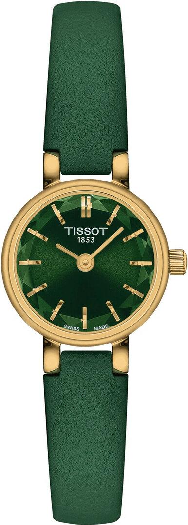 Tissot Lovely Round Green Mother of Pearl Dial Green Leather Strap Watch for Women - T140.009.36.091.00