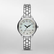 Marc Jacobs Betty Mother of Pearl White Dial Silver Steel Strap Watch for Women - MJ3510