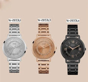 Guess Montauk Rose Gold Dial Rose Gold Steel Strap Watch For Women - W0933L3