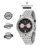 Maserati Legend Chronograph Black Dial Stainless Steel Watch For Men - R8873638001
