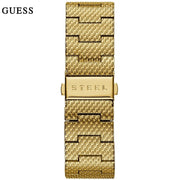 Guess Delancy Black Dial Gold Mesh Bracelet Watch for Men - W0871G2