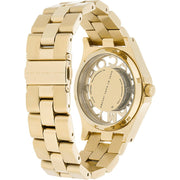 Marc Jacobs Henry Skeleton Gold Dial Gold Steel Strap Watch for Women - MBM3263
