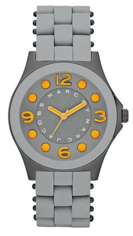 Marc Jacobs Pelly Grey Dial Grey Silicone Strap Watch for Women - MBM2589