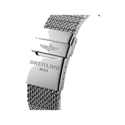 Breitling Superocean Heritage B20 Automatic 46 Black Dial Silver Mesh Bracelet Watch for Men - AB2020121B1A1