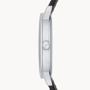 Emporio Armani Kappa Analog Quartz Black Dial Black Leather Strap Watch For Men - AR11013