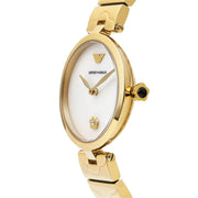 Emporio Armani Arianna Mother of Pearl Dial Gold Steel Strap Watch For Women - AR11198